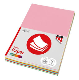Quantore - Kopieerpapier A4 160gr 10kleuren x5vel | Pak a 50 vel | 10 stuks