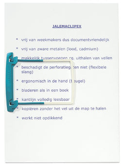 Jalema - Bundelmechaniek Clipex petrol | Zak a 10 stuk | 10 stuks