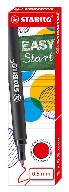 Stabilo - Rollerpenvulling Easy Original rood 0.5mm