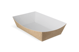 Klika - Frietbakjes A14 kraft/wit BIO | 400 stuks