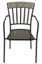 Jline Chair Leaves Mosaic Metal/glass Black/taupe