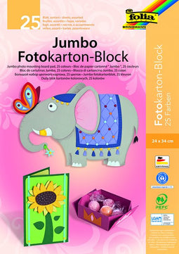 Folia Paper - Fotokarton Folia 2zijdig 24x35cm 300gr pak à 25vel ass