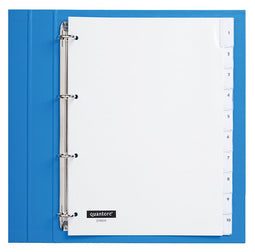Quantore - Tabbladen 4-gaats 10-delig met venster wit PP | 1 set | 25 stuks