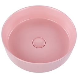 Beliani GUDAR - Wastafel - Roze - ⌀ 37 cm - Keramiek