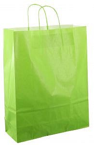 Papieren koordtas 32x12x41cm 50st licht groen