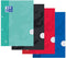 Oxford - Cursusblok School A4 2-gaats ruit 5mm 100vel assorti | 1 stuk | 5 stuks