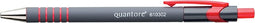 Quantore - Balpen rubbergrip drukknop rood medium