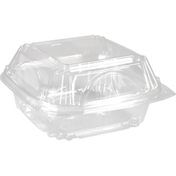 Klika - Bak | Gerecycled PET | saladebak | 152x152x76mm | transparant | 330 stuks