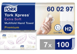 Tork - Vouwhanddoek s Multifold H2 2-laags 100st wit 600297 | 3 stuks