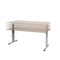 Linesto bureau, hoogte instelbaar (61-90cm) met 180x80cm havana/ kersen licht 25mm blad en zwart (RA