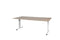Linesto bureau, hoogte instelbaar (61-90cm) met 180x80cm havana/ kersen licht 25mm blad en zwart (RA