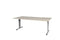 Linesto bureau, hoogte instelbaar (61-90cm) met 180x80cm havana/ kersen licht 25mm blad en zwart (RA
