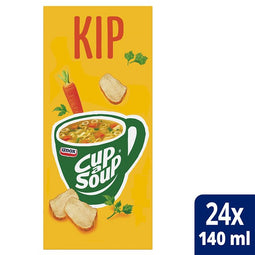 Unox - Cup-a-Soup kip 140ml | Doos a 24 portie | 4 stuks