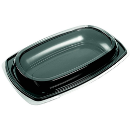 Depa® - ® Schaal | cateringschaal | pET | rechthoekig | 300x190x40mm | zwart | 10 stuks