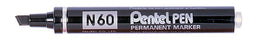 Pentel - Viltstift N60 schuin zwart 1.2-6mm