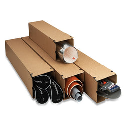Klika - Langwerpige doos enkelgolf 1170 x 105 x 105 mm bruin | 10 stuks