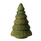Glazen decoratieve kerstboompjes - groen - licht groen - beige - 3 stuks