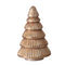 Glazen decoratieve kerstboompjes - groen - licht groen - beige - 3 stuks
