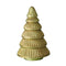 Glazen decoratieve kerstboompjes - groen - licht groen - beige - 3 stuks