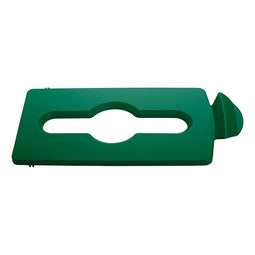 Rubbermaid - Afvaldeksel Slim Jim Recyclestation groen gemengd