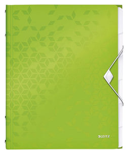 Leitz - Sorteermap WOW 6 tabbladen PP groen | 1 stuk | 4 stuks