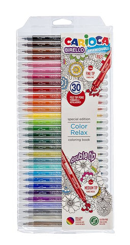 Carioca - Viltstift carioca birello dubbelpunters ass 30st | Set a 30 stuk | 24 stuks