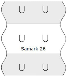 Sato - Prijsetiket 12x26mm Samark afneembaar wit