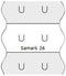 Sato - Prijsetiket 12x26mm Samark afneembaar wit