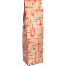 Klika - Fleszak | 10x41x8cm | Strikken | papier | bruin/rood | 50 stuks