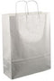 Papieren koordtas 32x12x41cm 50st zilver