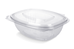 Klika - Saladebakje met klapdeksel 1000 ml rPET | 56 stuks