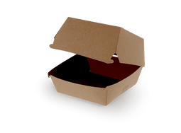 Klika - Hamburgerbakje Middel FSC®Mix kraft BIO Hoog | 600 stuks