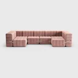 Curt-set 15 - E.g. Flexible U-shaped Sofa - Barcelona - Lotus - V3347/24 (rose)