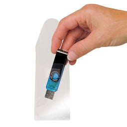 3L - USB hoes 52.5x90mm met sluiting zelfklevend transparant | Pak a 10 stuk | 10 stuks