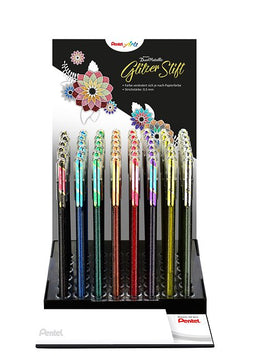Pentel - Gelschrijver K110 Dual Metallic display à 8 kleuren