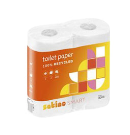 Satino by WEPA - Toiletpapier Satino Smart 2-laags 400vel wit 4rollen | 10 stuks