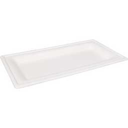 Depa® - ® Bord | rechthoekig | 1-vaks | bagasse (suikerrietpulp) | 26x13cm | wit | 50 stuks
