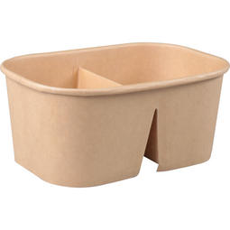 Klika - Bak | Kraftpapier + PP | 2-vaks | 930ml | kilobak | 171x118x75mm | bruin | 300 stuks