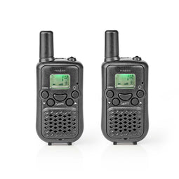Nedis Walkie-Talkie | Bereik 5 km | 8 Kanalen | VOX | 2 Stuks | Zwart
