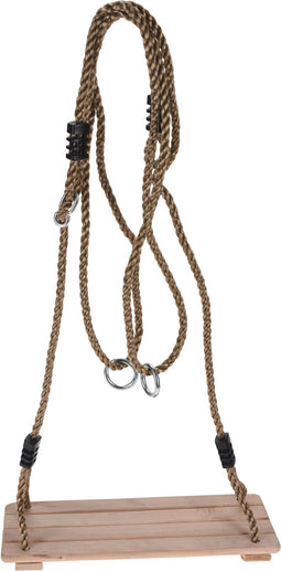 Niceey Schommel met touwen - 40x16 cm - Hout