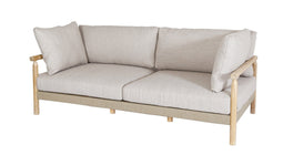 Berga Lounge Bench (with Low Side Cushions) 90x240x58cm (1036) - Rope Flat 20mm Taupe