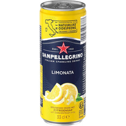 San Pellegrino - San Pellegrino limonade limonata, sleek blik van 33 cl, pak van 6 stuks
