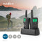 Nedis Walkietalkie | Bereik 10 km | 8 Kanalen | VOX | Oplaadbare Batterijen | 2 Stuks | Zwart