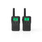 Nedis Walkietalkie | Bereik 10 km | 8 Kanalen | VOX | Oplaadbare Batterijen | 2 Stuks | Zwart