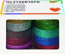Folia Paper - e Folia glitter 5mx15mm assorti | 10 set | 6 stuks
