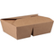 Depa® - ® Bak | Karton + PP | 2-vaks | maaltijdbox | 215x158x65mm | bruin | 50 stuks