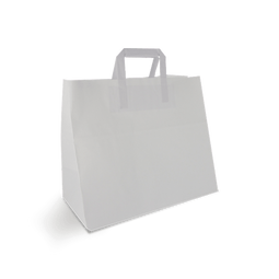 Klika - Papieren draagtassen Groot Wit 32+16x27cm BIO | 250 stuks