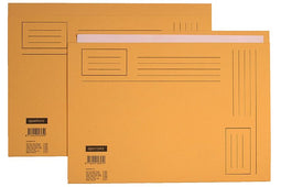 Quantore - Vouwmap Folio ongelijke zijde 230gr geel | Doos a 10 stuk | 10 stuks