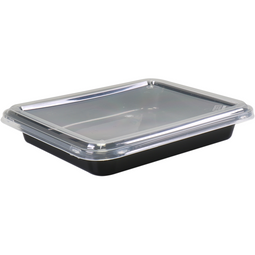 Depa® - ® Bak | PP | 1-vaks | menubak | 227x178x32mm | zwart/transparant | 10 stuks