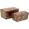 Klika - Ballotin | Leafs | karton + PP + PET | 500gr | 70x132x76mm | bordeaux/Goud | 25 stuks